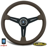Nardi ND Classic Smooth Leather Brown Stitching 360mm Steering wheel