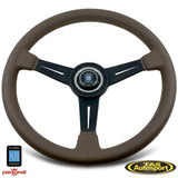 Nardi ND Classic Smooth Leather Brown Stitching 360mm Steering wheel