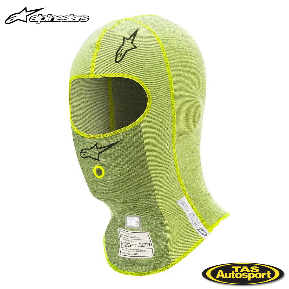 ALPINESTARS ZX BALACLAVA EVO V2 YELLOW Tas Autosport