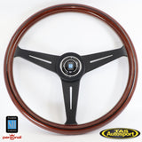 Nardi Classic Steering Wheel – Wood with Black Spokes – 390mm 5051.39.2300