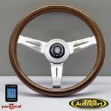 Nardi ND Classic Mahogany Glossy Spokes 330 Steering Wheel
