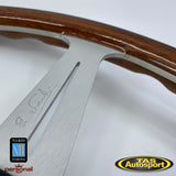Nardi ND Classic Wood White Spokes Leather Pad 360mm Steering Wheel