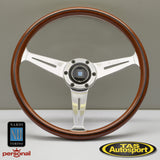 Nardi ND Classic Mahogany Wood 360mm Glossy Spokes Steering Wheel 5061.36.3090
