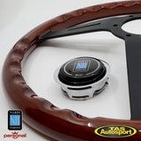 Nardi ND Classic Mahogany Wood with Black Spokes 360mm Steering Wheel 5062.36.2000