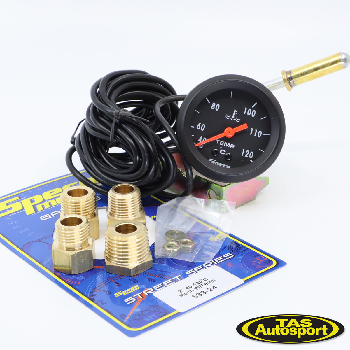 Speco Meter 2 Inch Mechanical Water Temperature Gauge kit Tas Autosport
