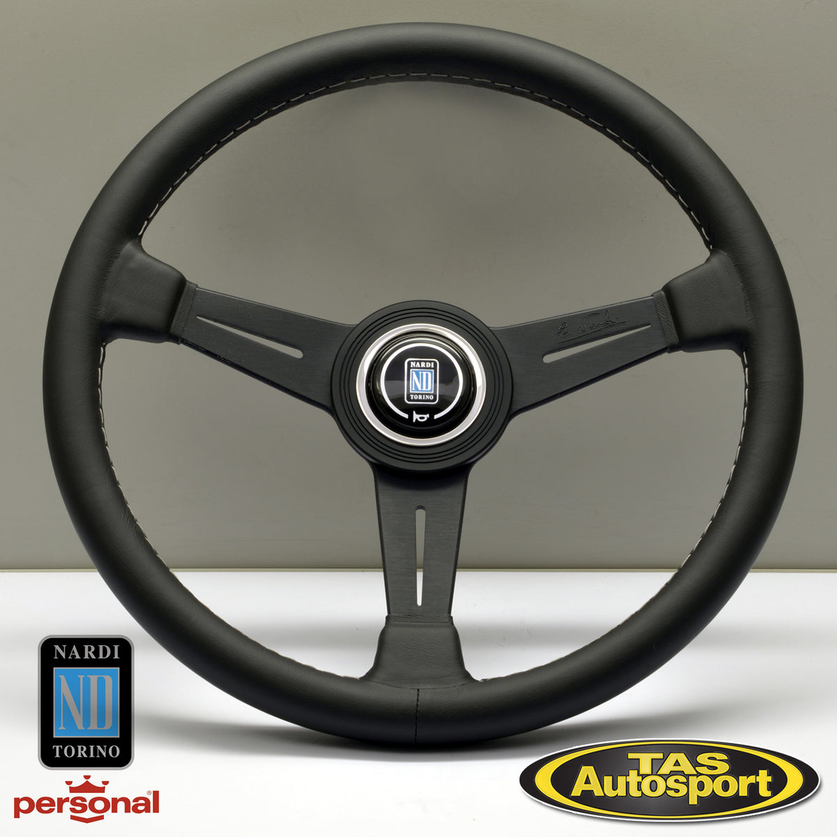 Nardi ND Classic Leather Grey Stitching 360 Steering Wheel