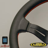 Nardi Deep Corn Leather Red Stitch Black Spokes 330 Steering Wheel 6069.33.2093