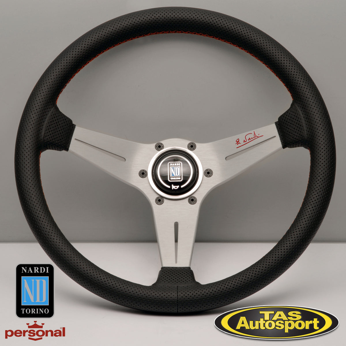 Nardi Deep Corn Red Signature White Spokes 350 Steering