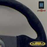 Nardi Grinta Suede Yellow Stitching 330 Steering Wheel