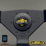 Nardi Grinta Suede Yellow Stitching 350 Steering Wheel