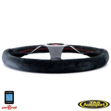 Nardi Personal TROPHY Steering Wheel Black Suede Red Stitching 350mm