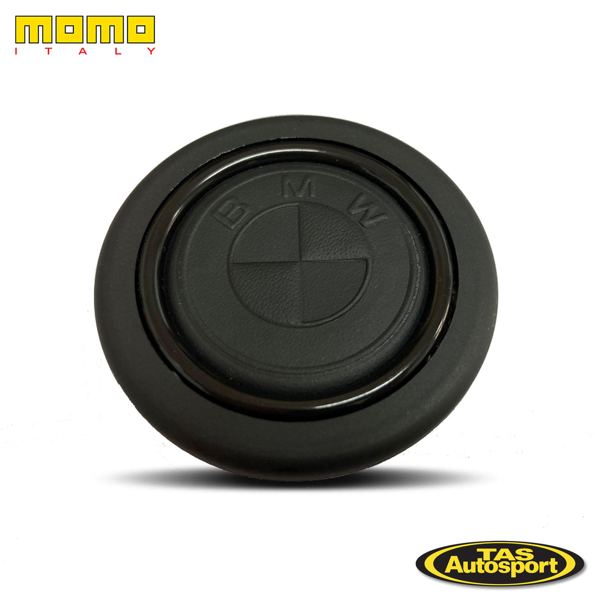 MOMO AFTERMARKET HORN BUTTON W/ BMW EMBOSSED CREST Tas Autosport