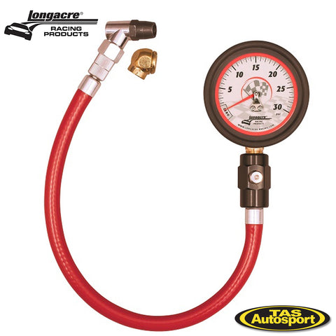 LONGACRE DELUXE 2.5” 0-30psi TYRE PRESSURE GAUGE