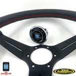 Nardi Deep Corn 'Factory Second' Red Stitching 350mm Steering Wheel