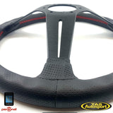 Nardi Deep Corn 'Factory Second' Red Stitching 350mm Steering Wheel