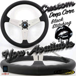 NARDI Deep Corn White Spokes Black Stitching 350 Steering Wheel