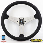 NARDI Deep Corn White Spokes Black Stitching 350 Steering Wheel