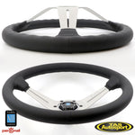 NARDI Deep Corn White Spokes Black Stitching 350 Steering Wheel