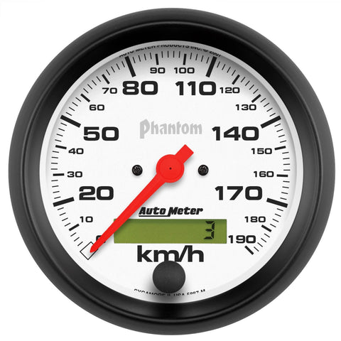 Autometer 3-3/8" Speedometer 0-190 KM/H Electric Phantom