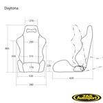 COBRA DAYTONA RECLINER BLACK SPACER