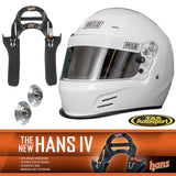 Racelid DF-X White Helmet & HANS IV Device Package