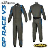 ALPINESTARS GP RACE V3 SUIT ANTHRACITE BLUE