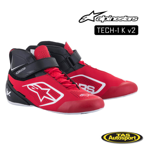 ALPINESTARS TECH-1 K V2 SHOE 312 RED/BLACK/WHITE