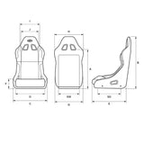 SAAS MACH II BLACK ADR COMPLIANT SEAT FIXED BACK