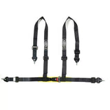 Harness 4 Point Black ECE-R16 Compliant 2" Snap Hook Clip