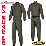 ALPINESTARS GP RACE V3 SUIT ANTHRACITE RED