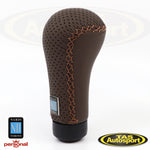 Nardi Prestige Brown Perforated Leather Gear Knob