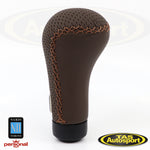 Nardi Prestige Brown Perforated Leather Gear Knob