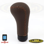 Nardi Prestige Brown Perforated Leather Gear Knob
