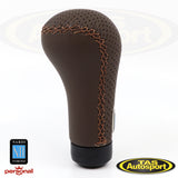 Nardi Prestige Brown Perforated Leather Gear Knob