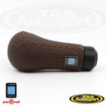 Nardi Prestige Brown Perforated Leather Gear Knob