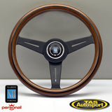 Nardi ND Classic Mahogany Black Spokes 340 Steering Wheel