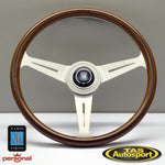 Nardi ND Classic Mahogany White Spokes 360mm Steering Wheel #5062.36.1000
