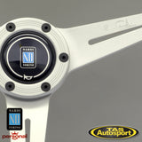 Nardi ND Classic Mahogany White Spokes 360 Steering Wheel