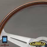 Nardi Classic Steering Wheel With 21mm Grip – Wood with Polished Spokes – 390mm 5061.38.3000
