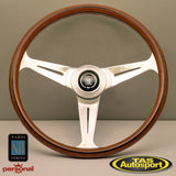 Nardi ND Classic Mahogany Wood Glossy Spokes 390mm Steering Wheel