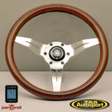 Nardi Deep Corn Mahogany Aluminium 330 Steering Wheel