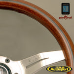 Nardi Deep Corn Mahogany Aluminium 330 Steering Wheel