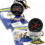 SPECO 52mm Mechanical Oil pressure & Water temp gauges 0-100Psi 40-120C 2" Black