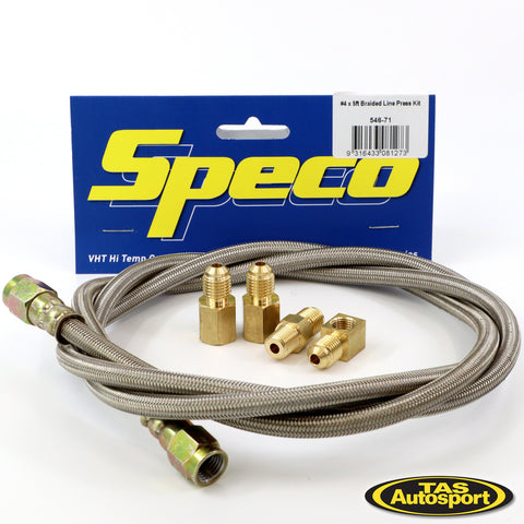 SPECO -4 X 5 Foot Braided Line Kit Suits Oil & Fuel Pressure Gauges 546-71