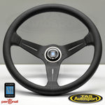 Nardi Deep Corn Leather Grey Stitching 350 Steering Wheel