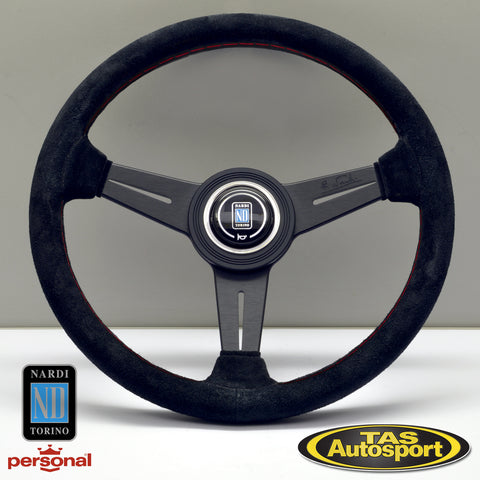 Nardi ND Classic Suede Red Stitching 330 Steering Wheel