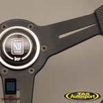 Nardi ND Classic Black Perforated Leather Red Stitch 360mm Steering Wheel