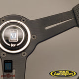 Nardi ND Classic Black Perforated Leather Red Stitch 360mm Steering Wheel