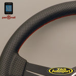 Nardi ND Classic Black Perforated Leather Red Stitch 360mm Steering Wheel