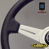 Nardi Classic Perforated Leather White Spokes 340 Steering Wheel
